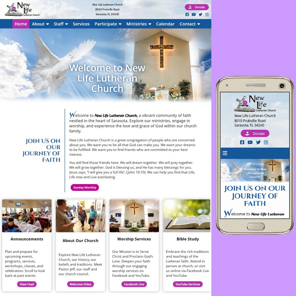 New Life Sarasota Lutheran Church Website